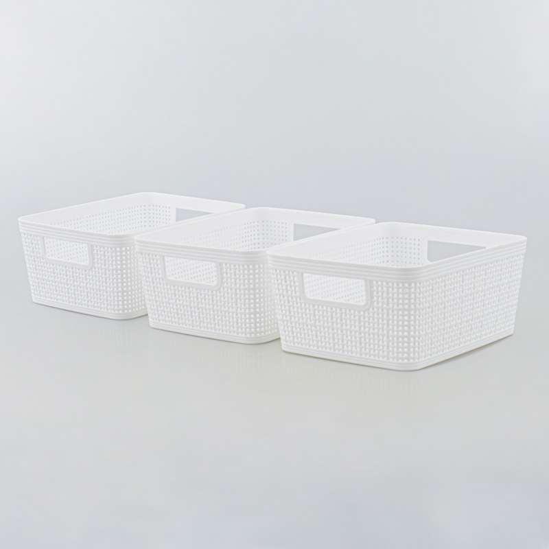 Lot de 3 paniers de rangement 