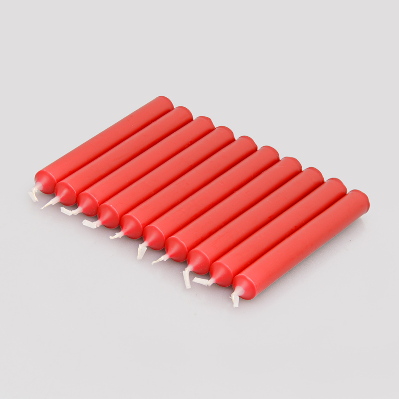 10 bougies ménages rouge