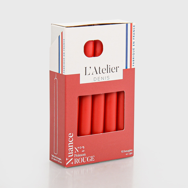 10 bougies ménages rouge