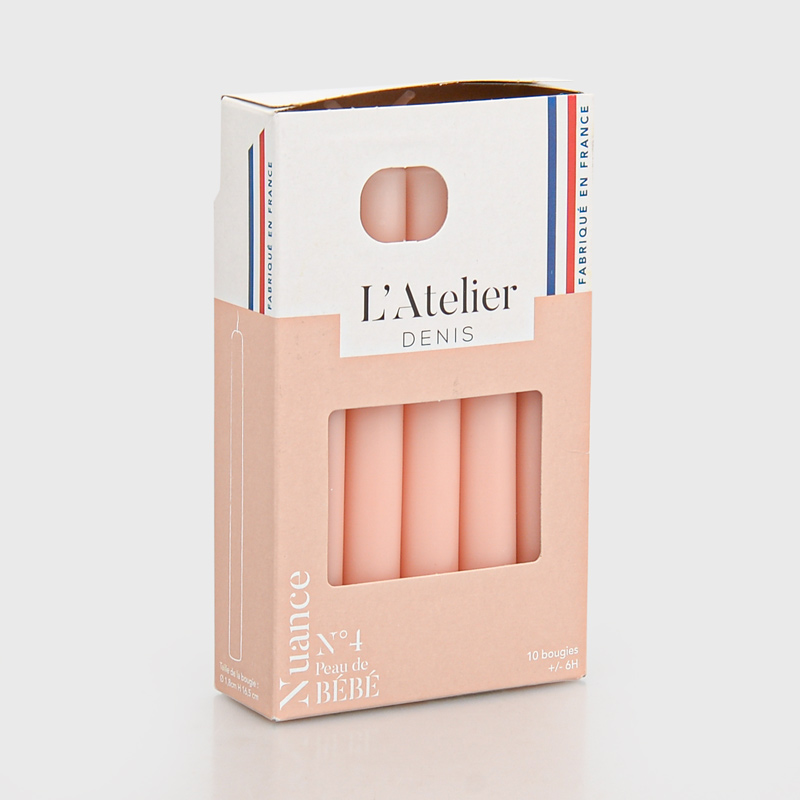 10 bougies ménages rose 