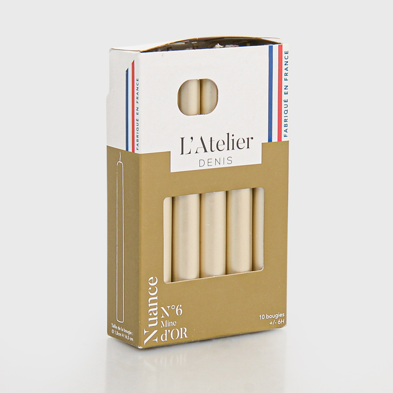 10 bougies ménages doré