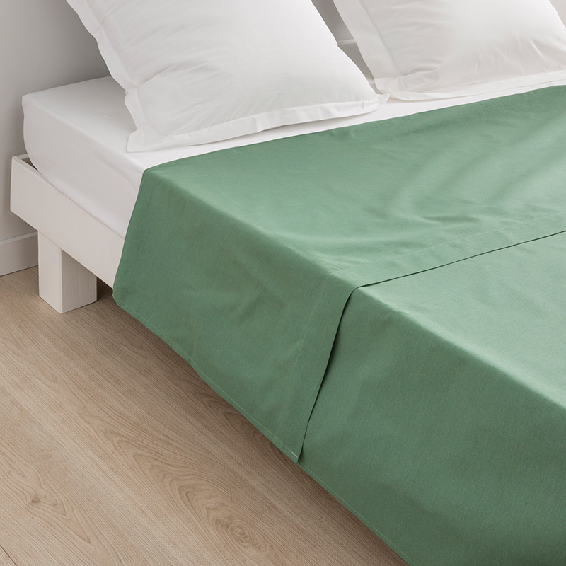 Drap plat 'Dream' couleur vert kaki