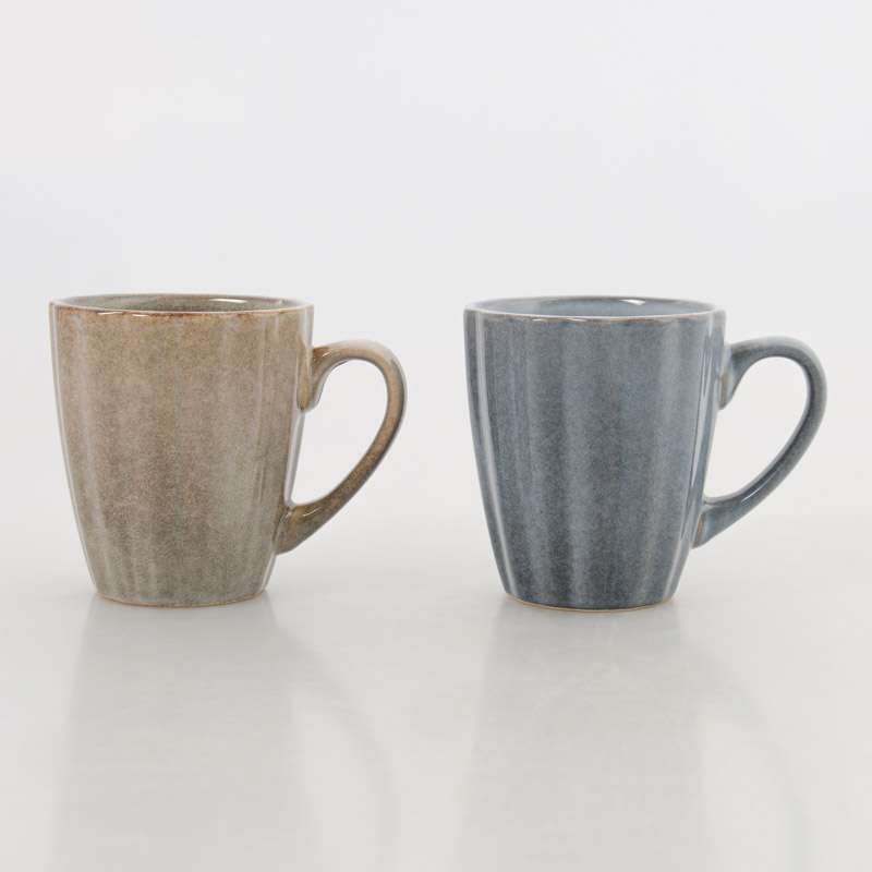 Mini mug 'Vintage Waves' grès émail réactif