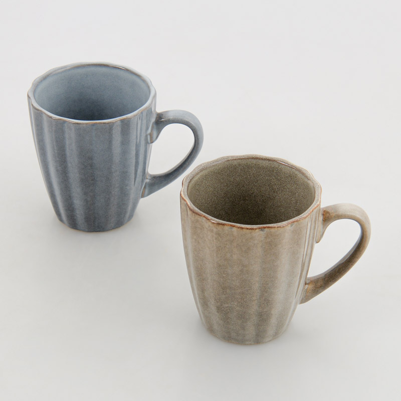 Mini mug 'Vintage Waves' grès émail réactif