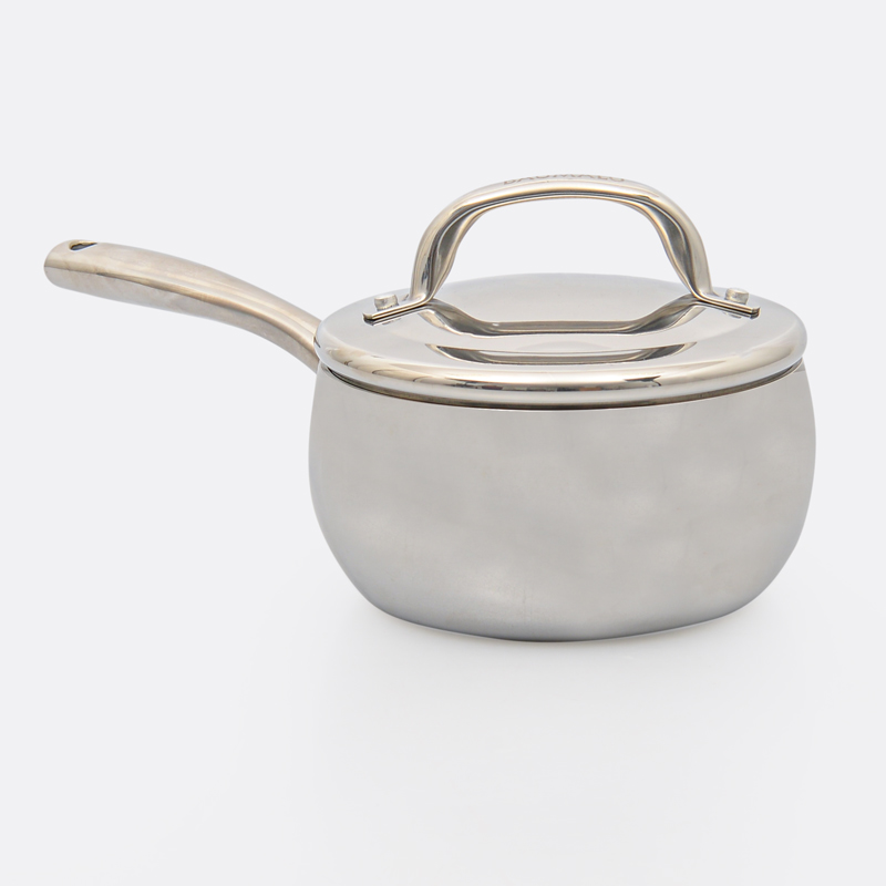 Casserole 'Olympe' en acier inoxydable grise