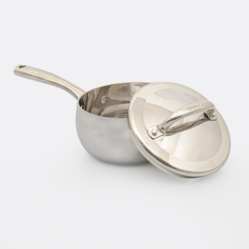 Casserole 'Olympe' en acier inoxydable grise