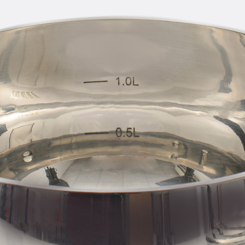 Casserole 'Olympe' en acier inoxydable grise
