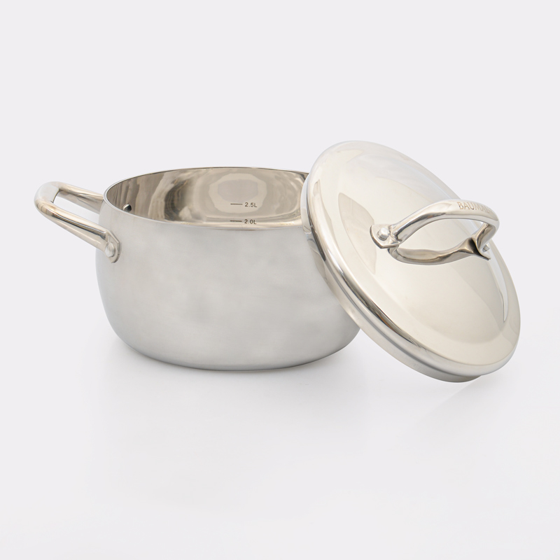 Faitout 'Olympe' en acier inoxydable gris