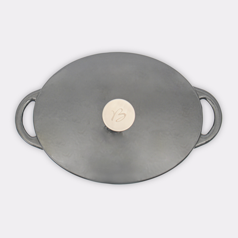 Cocotte 'Cocoon' ovale en fonte noire