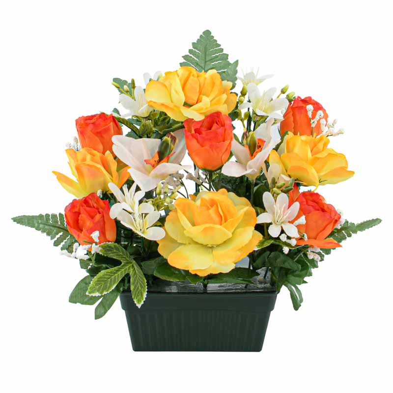 Mini jardinière de fleurs artificielles 