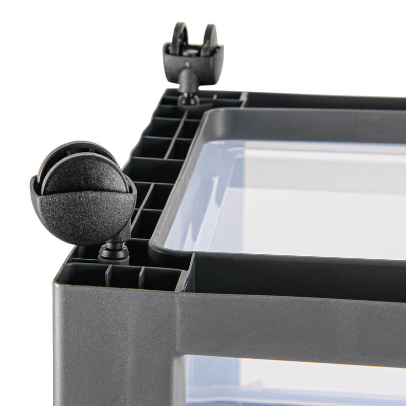 Tour de rangement 5 tiroirs OPTIMO Argent - Accessoire de bureau BUT