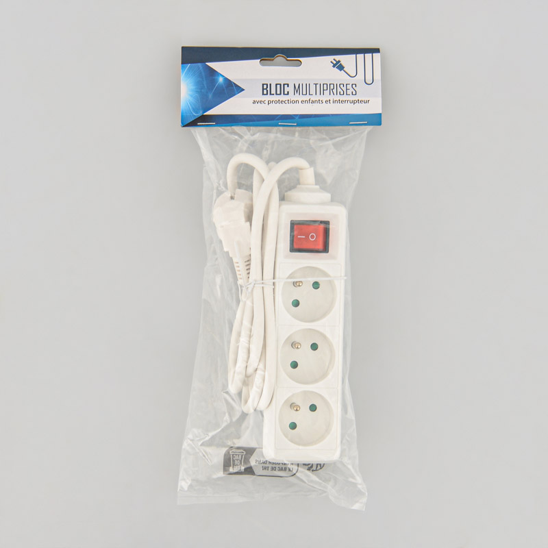 Bloc multiprises blanc