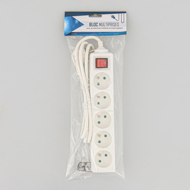 Bloc multiprises blanc
