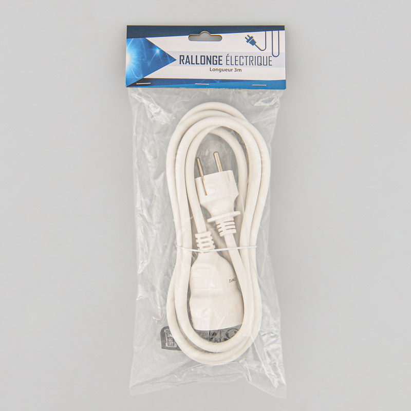 Rallonge électrique 16A, longueur 3 m