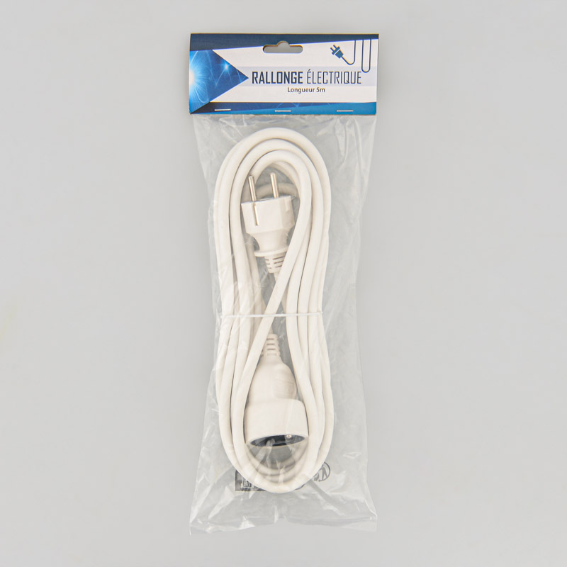 RALLONGE ELECTRIQUE 5m BLANC