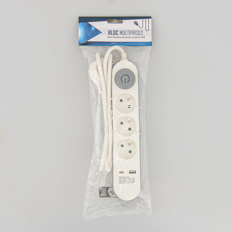 Bloc multiprises blanc