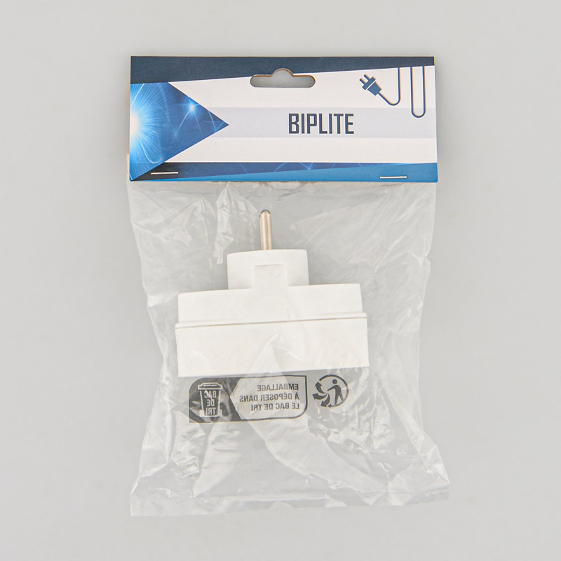 Biplite avec interrupteur blanc 
