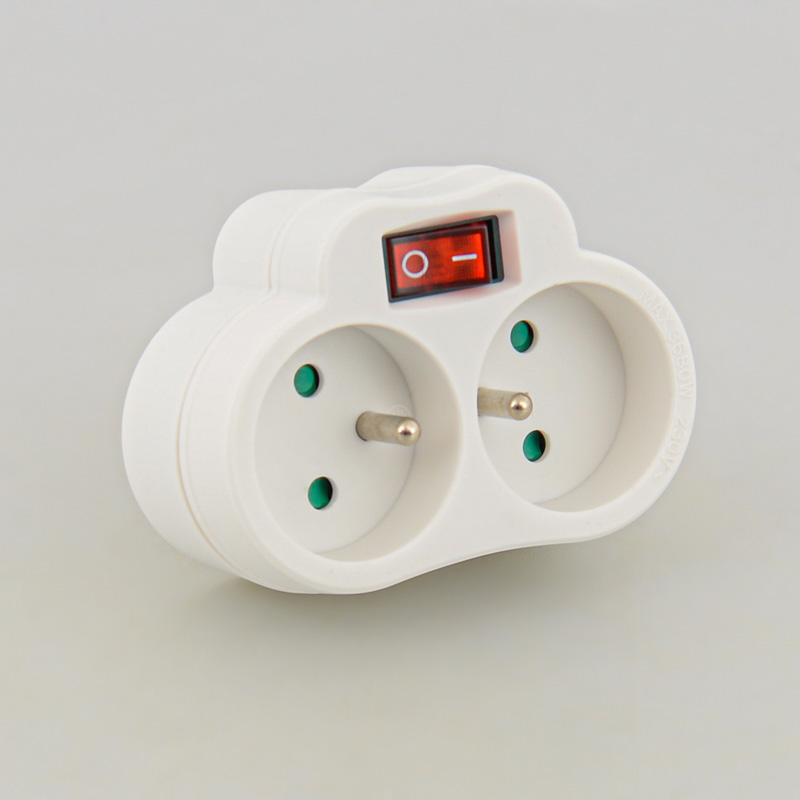 Biplite avec interrupteur blanc 