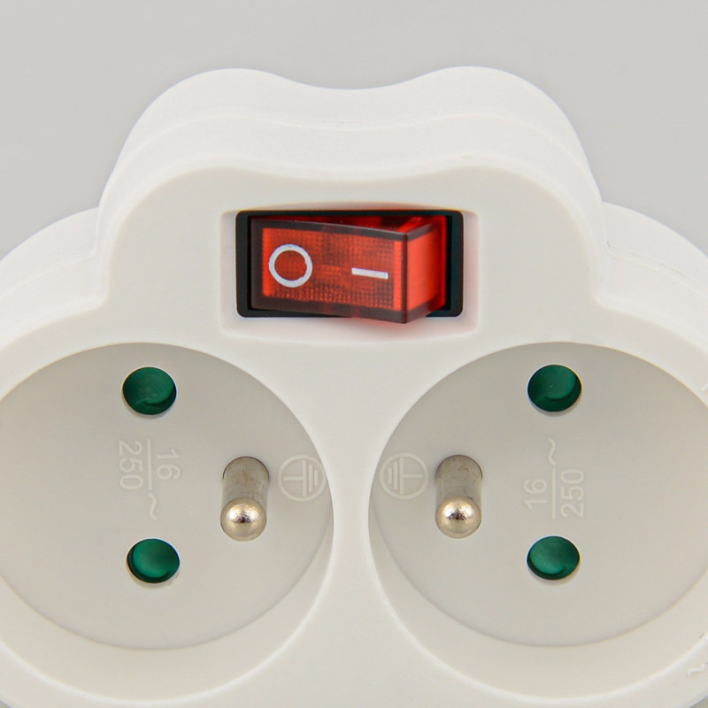 Biplite avec interrupteur blanc 