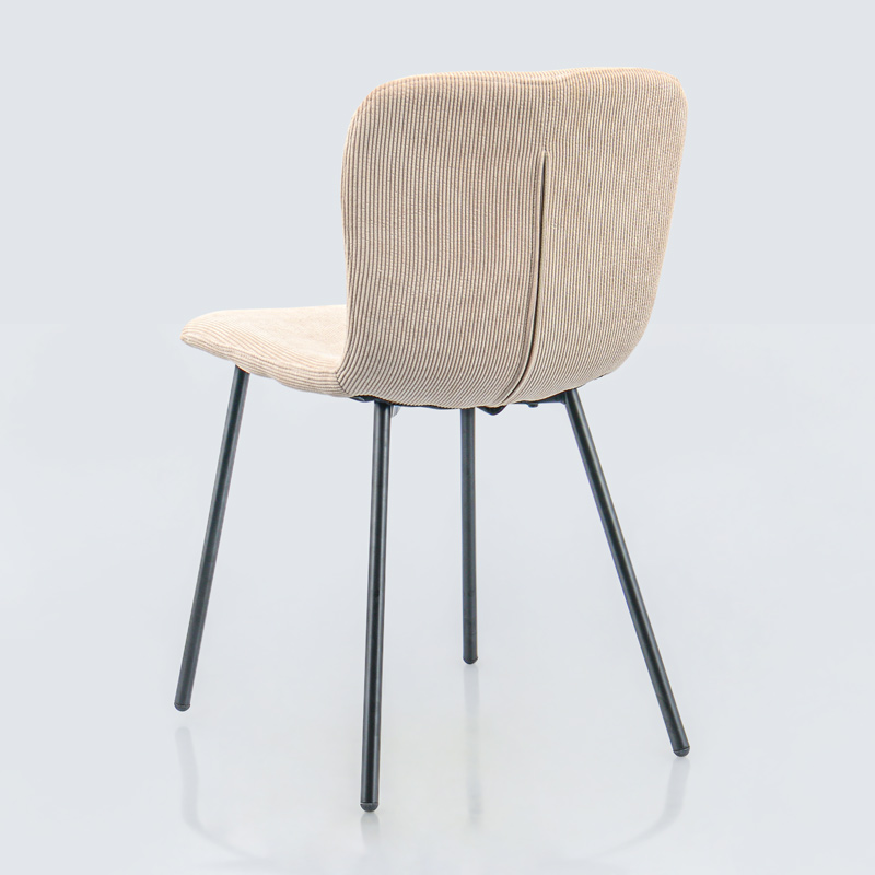 Chaise velours côtelé 'Samy' beige