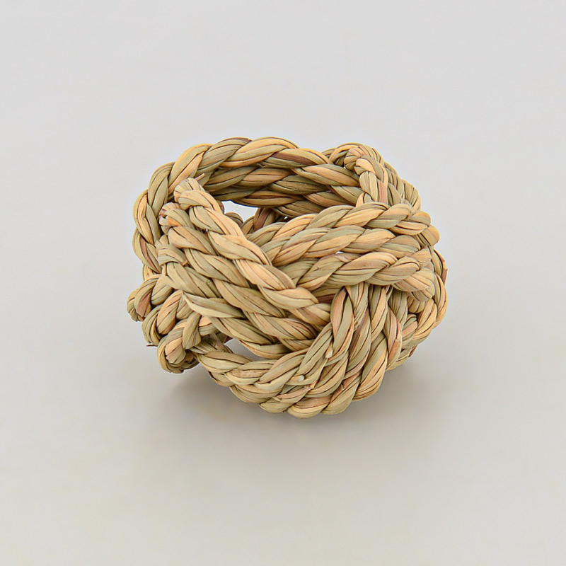 Rond de serviette torsadé beige