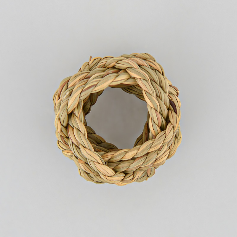 Rond de serviette torsadé beige