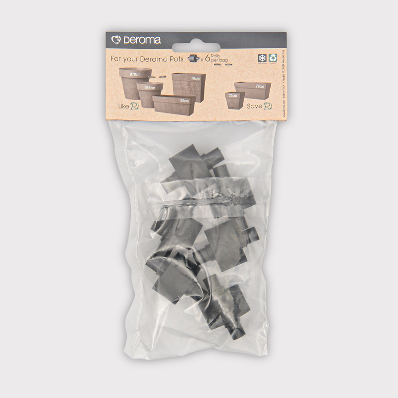 Lot de 6 roulettes pour pot 