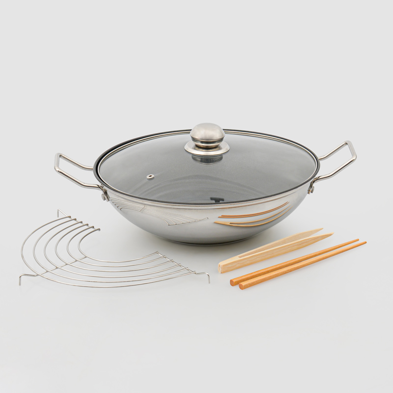Wok en acier inoxydable 'Baumalu'
