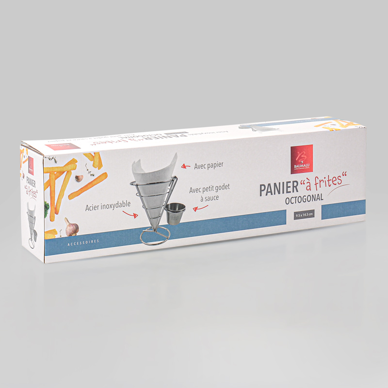 Lot de 6 mini paniers à frites coniques