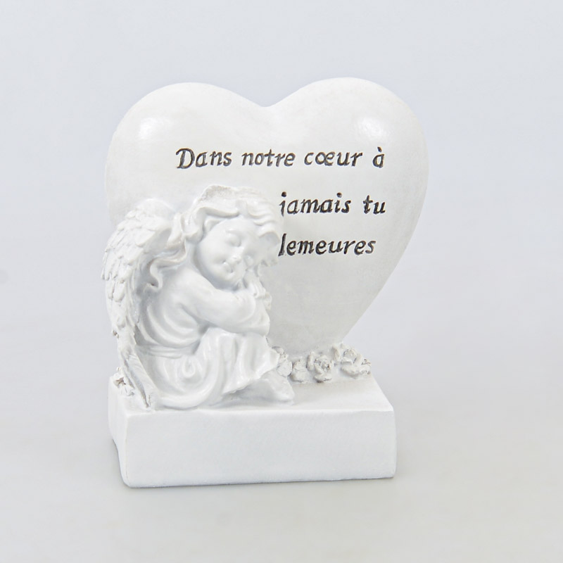 Coeur avec ange à poser