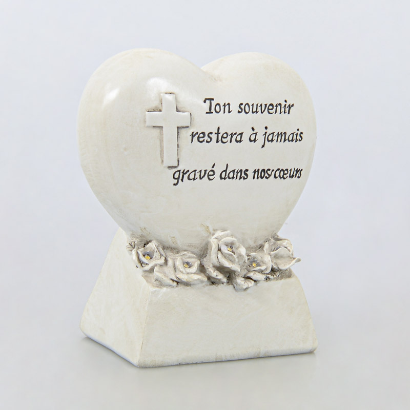 Coeur à poser avec fleurs lumineuses
