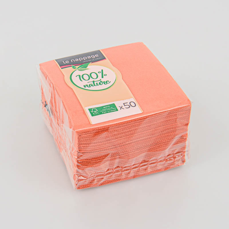 50 serviettes 'TT' terracotta