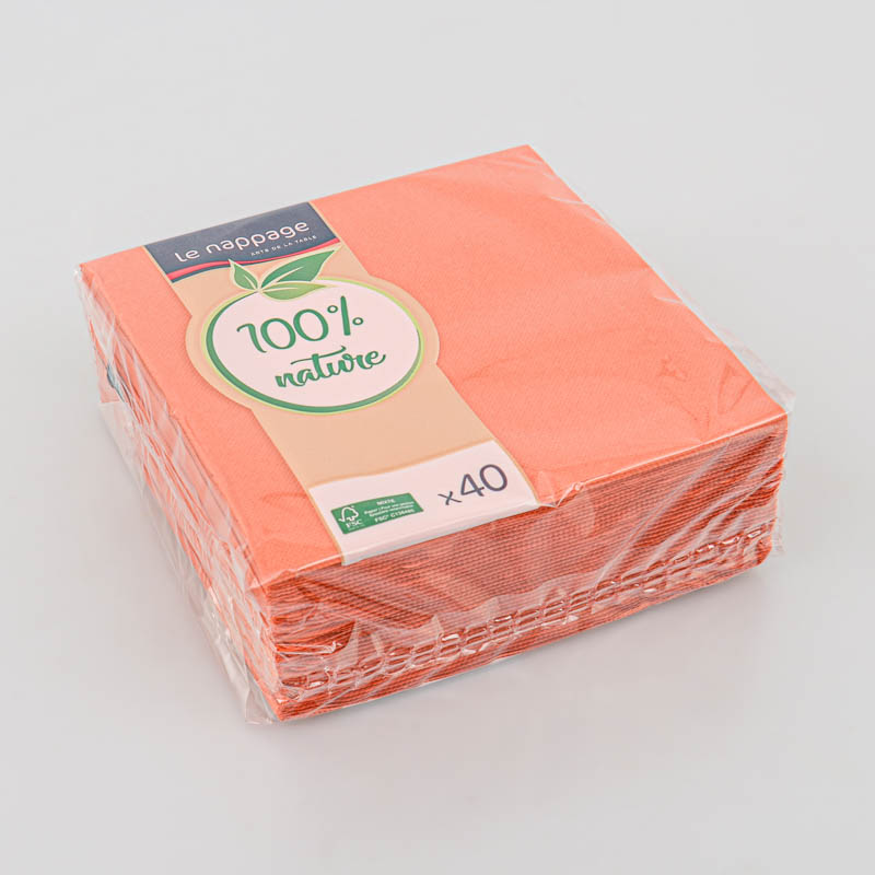 40 serviettes 'TT' terracotta