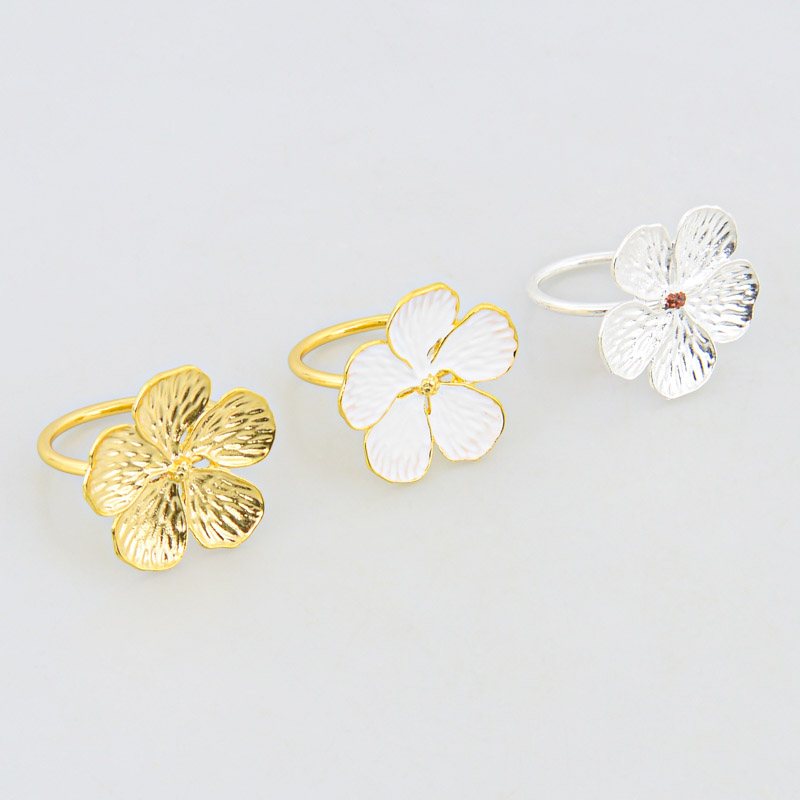 Rond de serviette fleur