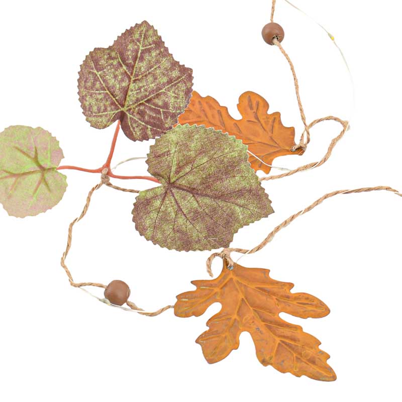 Guirlande lumineuse feuilles 'Cœur d'Automne'