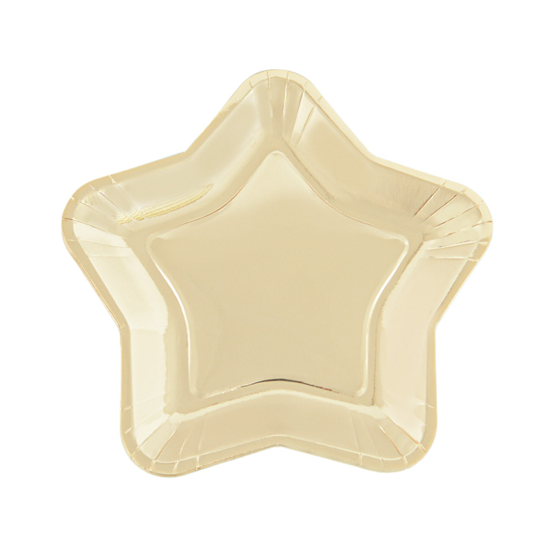 6 assiettes étoile en carton