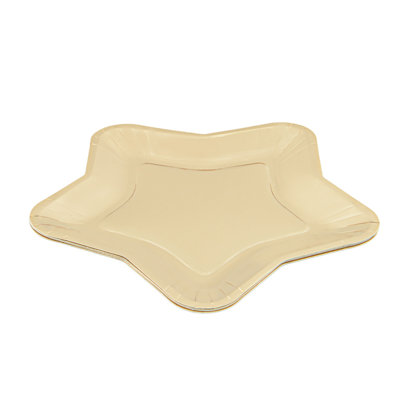 6 assiettes étoile en carton