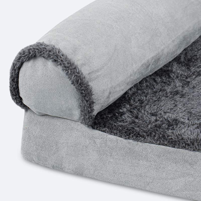 Coussin d'angle pour animaux gris 