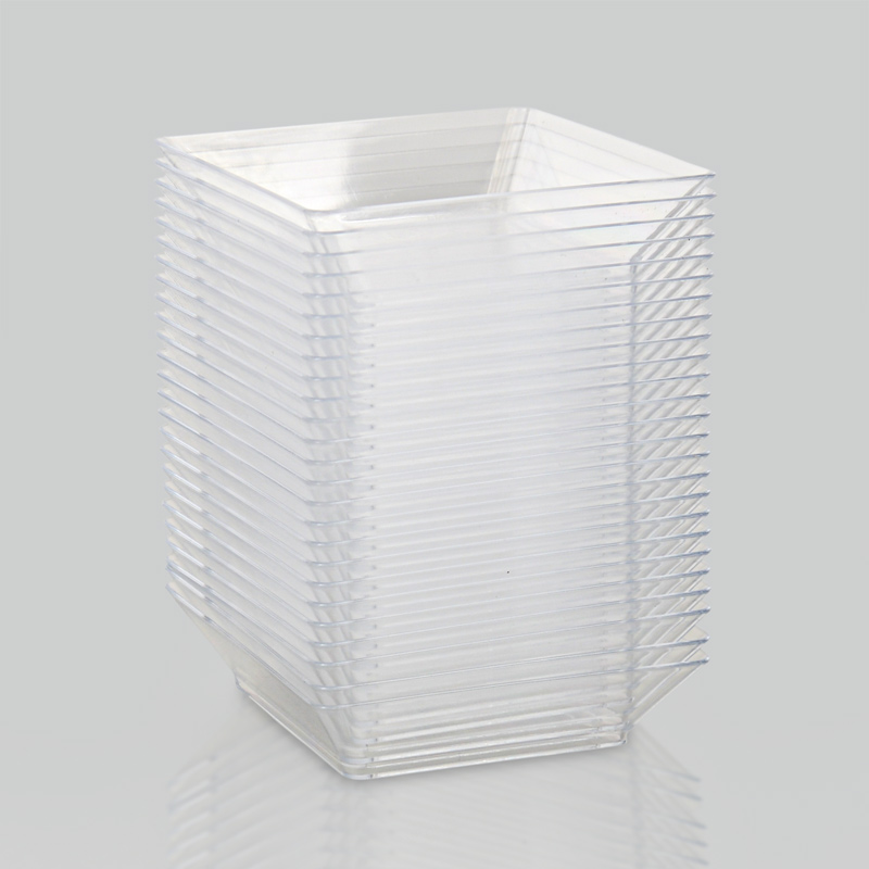 Lot de 25 verrines mini plats de dégustation