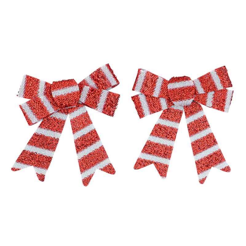 Lot de 2 noeuds  rouge et blanc 