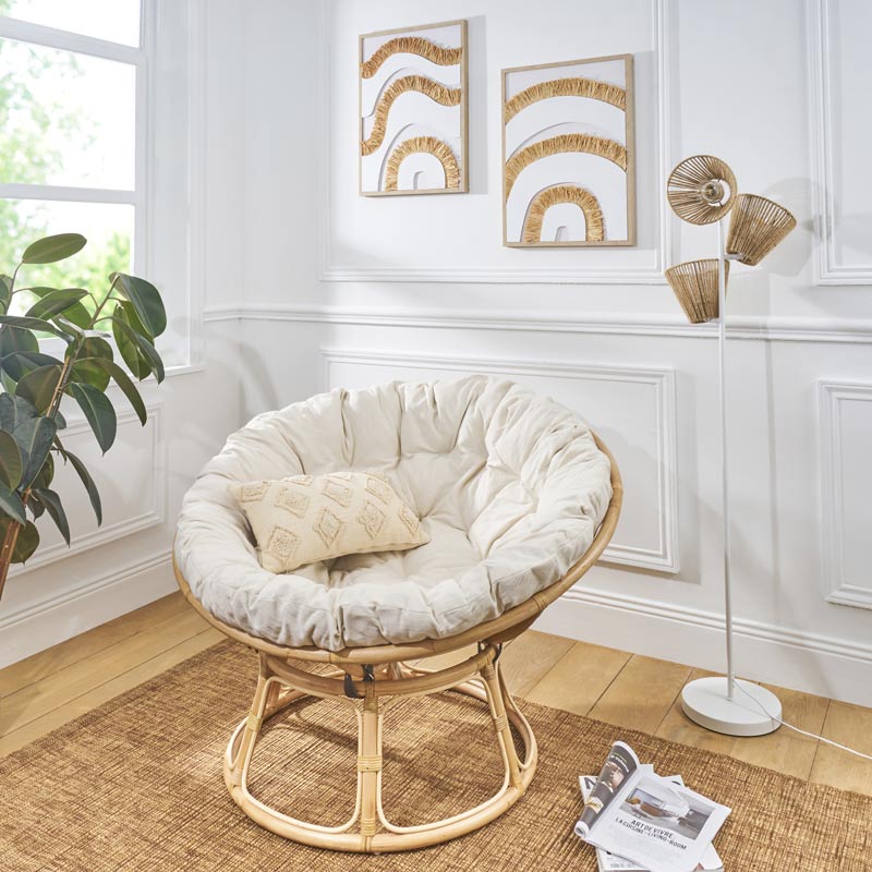 Fauteuil en rotin 'Papasan' 