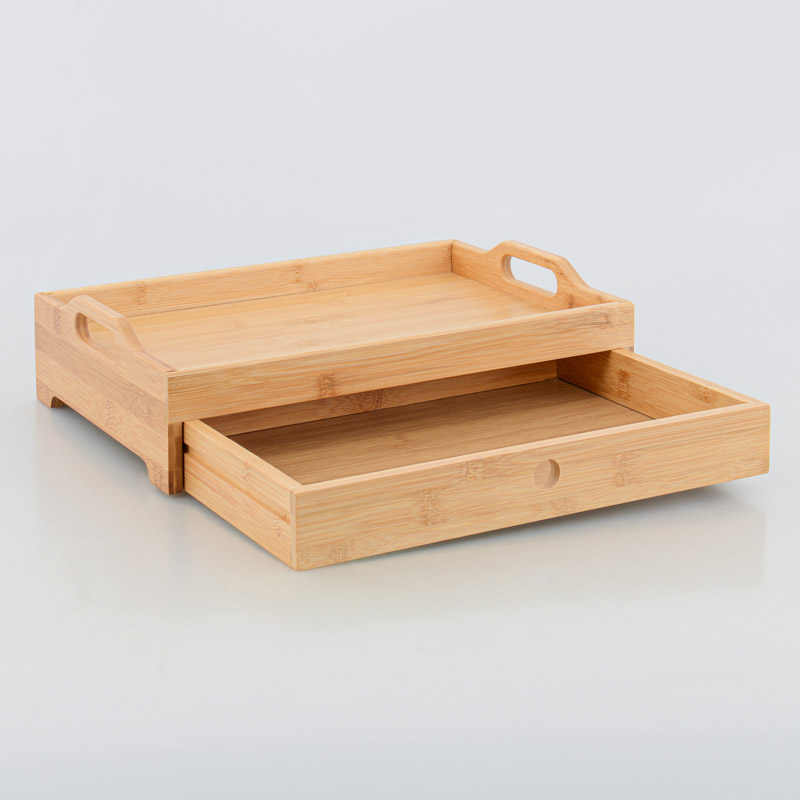 Plateau bambou avec tiroir