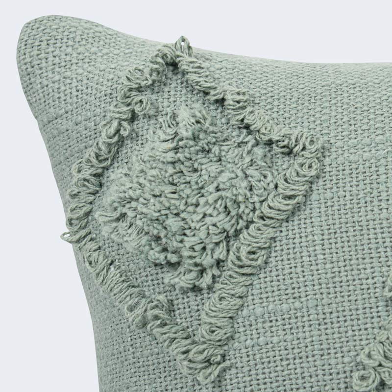 Coussin 'Leela' coton tufté 