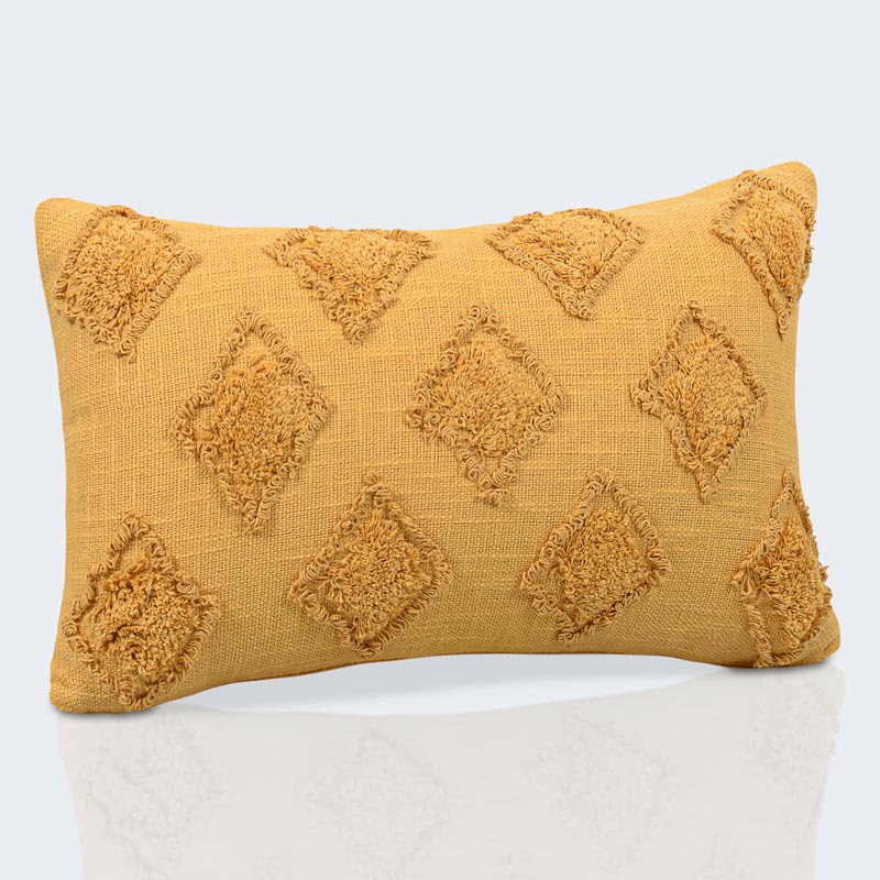 Coussin 'Leela' coton tufté 