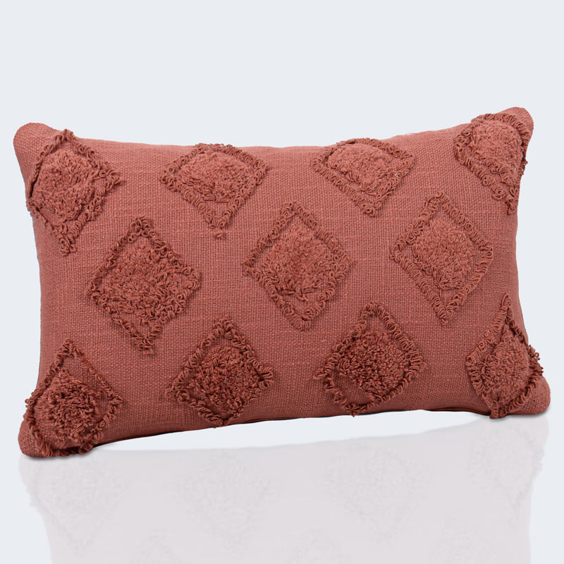 Coussin 'Leela' coton tufté 