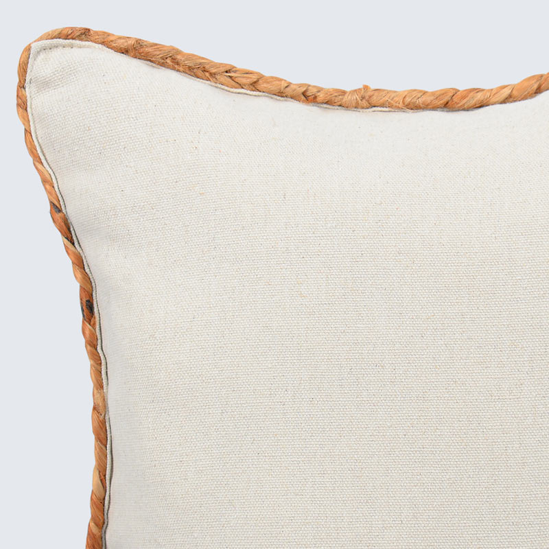 Coussin 'Zaki' en jute et coton 
