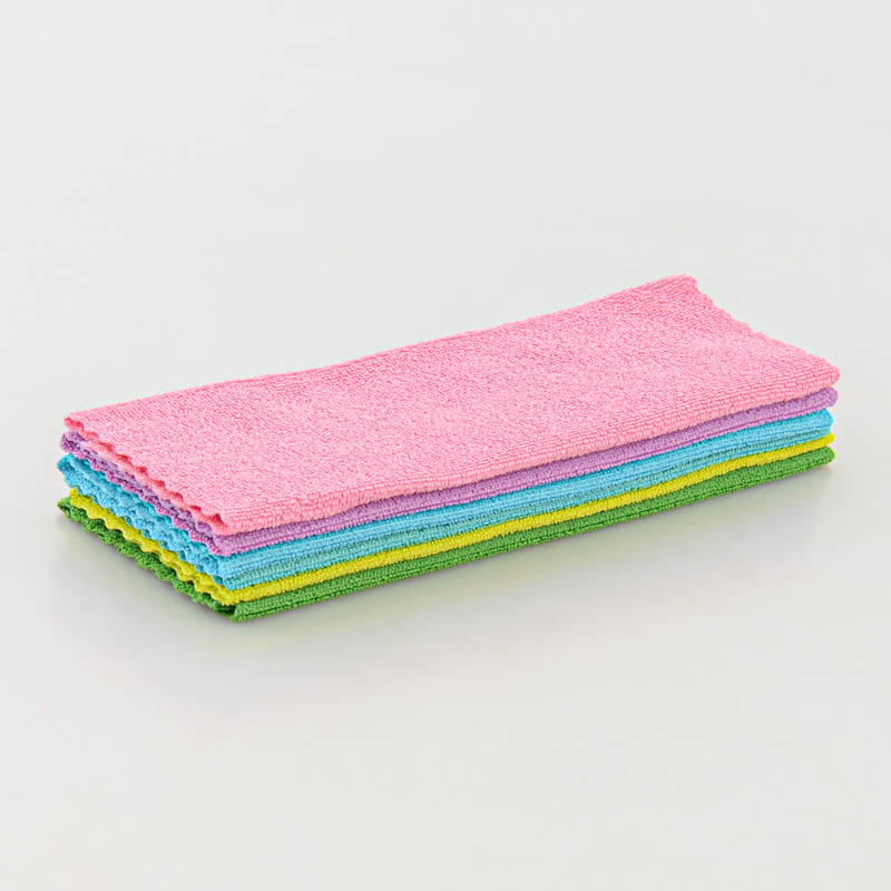 6 lavettes en microfibre 'Zig Zag'