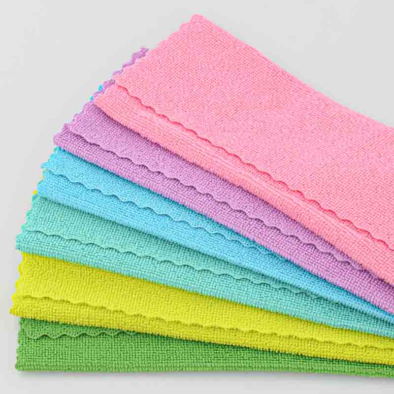 6 lavettes en microfibre 'Zig Zag'