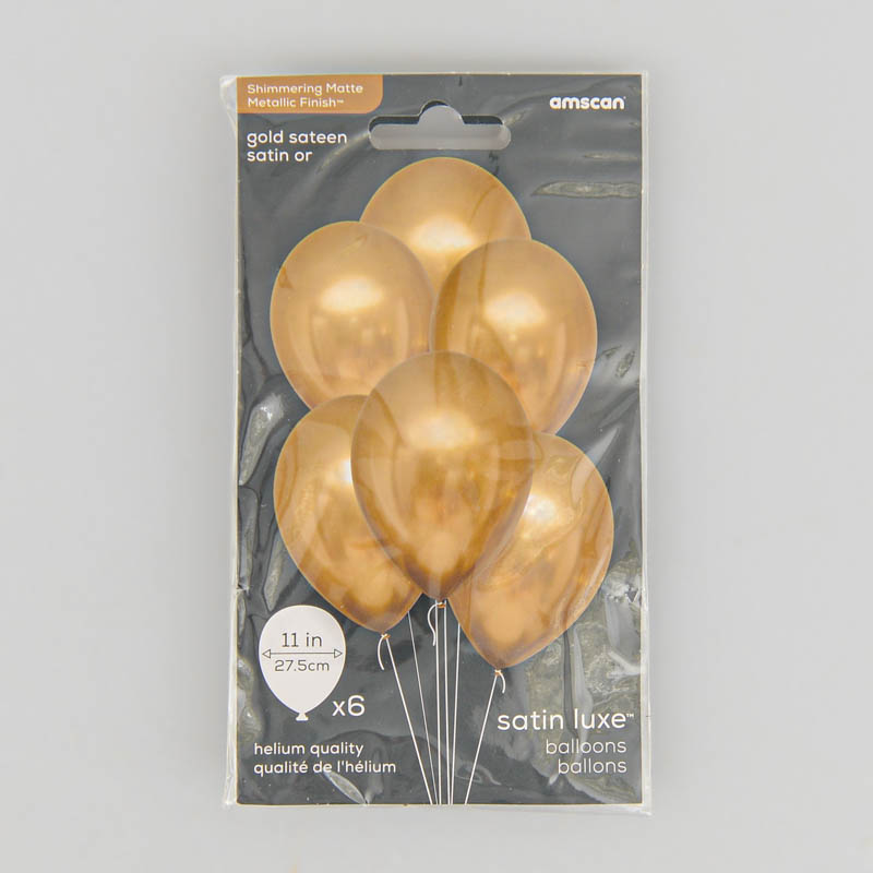 6 ballons 'Satines' latex 