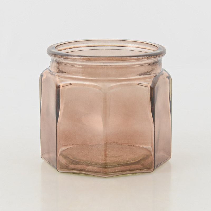 Vase 'Octogone' marron